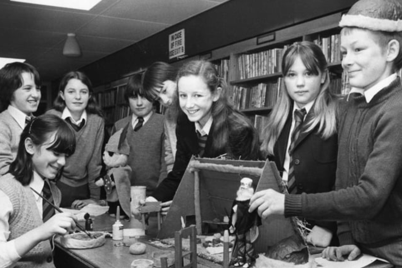 Pupils from Perth Green School were making exhibits for their mini exhibition on Vikings in March 1980. Who do you recognise in the photo? Photo: Shields Gazette