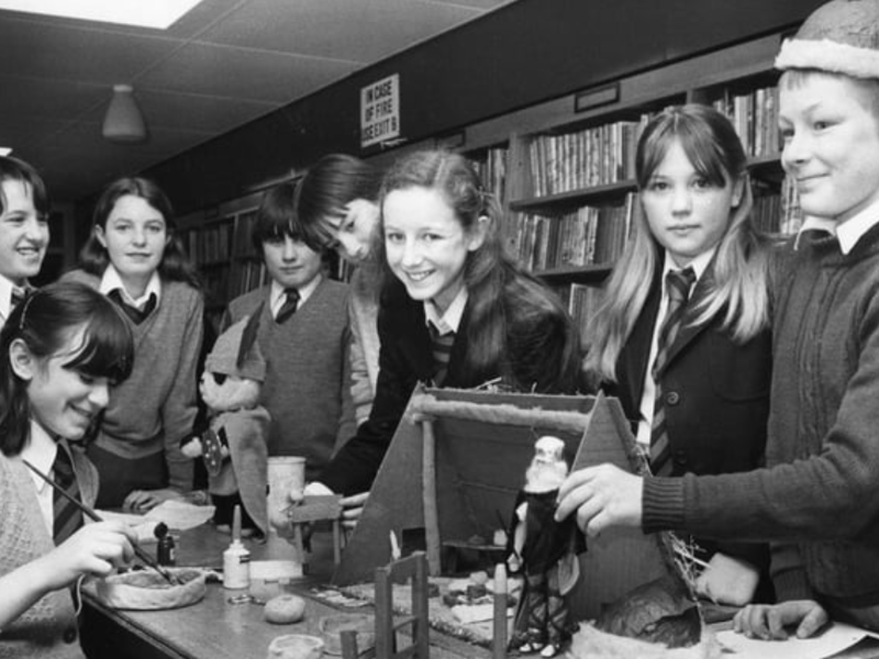Pupils from Perth Green School were making exhibits for their mini exhibition on Vikings in March 1980. Who do you recognise in the photo? Photo: Shields Gazette