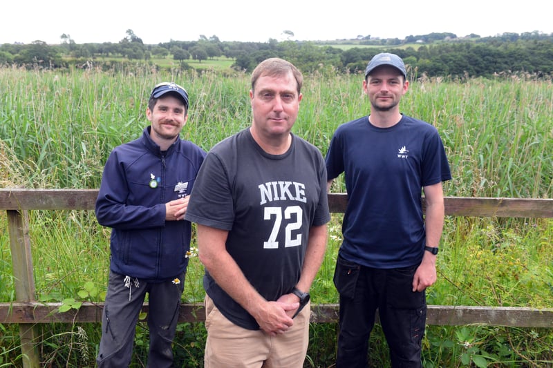 Reporter Neil Fatkin joins animal keepers Alex Richings and Dan Morrison at the Washington Wetland Centre. 