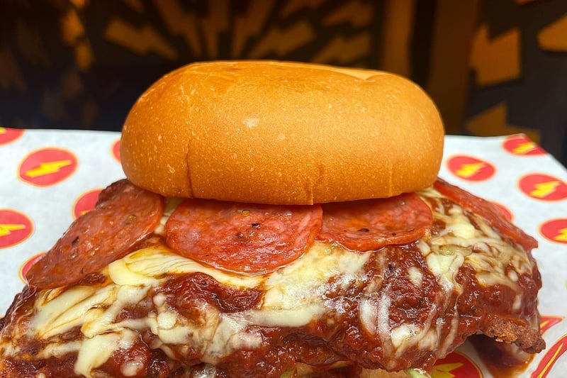 Thundercat on Miller Street offers American-inspired food you can’t get anywhere else, like the pictured ‘Chicken Parm Sandwich’ - made up of buttermilk fried chicken loaded with our homemade TC pizza sauce, pepperoni and shredded mozzarella, with lettuce and red onion all on a milk bun.