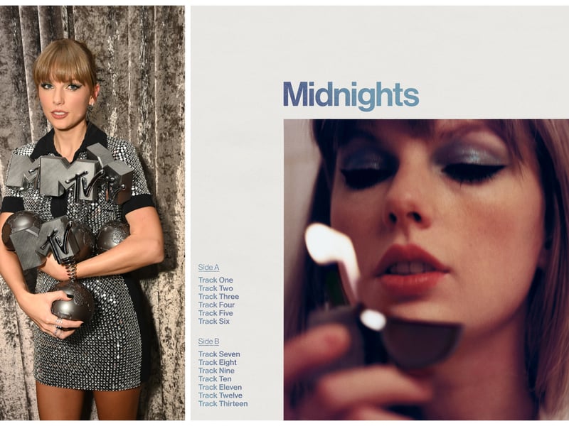 Swift’s Midnights moves away from the more ethereal atmosphere of folklore and evermore, instead introducing the darker 70s inspired Midnights. Described as a concept album of 13 sleepless nights in her life, upon its release it captured 10 top-ten songs on the Billboard charts, the most for any album. Midnights saw Swift become the first artist to win four Album of the Year awards at the Grammys and features tracks including Anti-Hero, Karma and Bejewelled. 