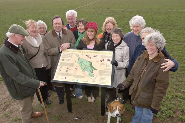 The Tunstall Hill protection group with new information signs which went on display in 2006.