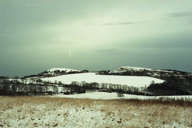 Snowfall on the Tunstall Hills in 1996.