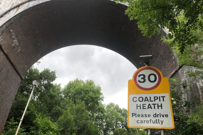 The viaduct over the road into Coalpit Heath makes for a dramatic welcome to the village.