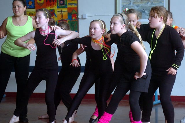 Creative movement at this workshop in 2007 where pupils worked with a company called Tin Productions.