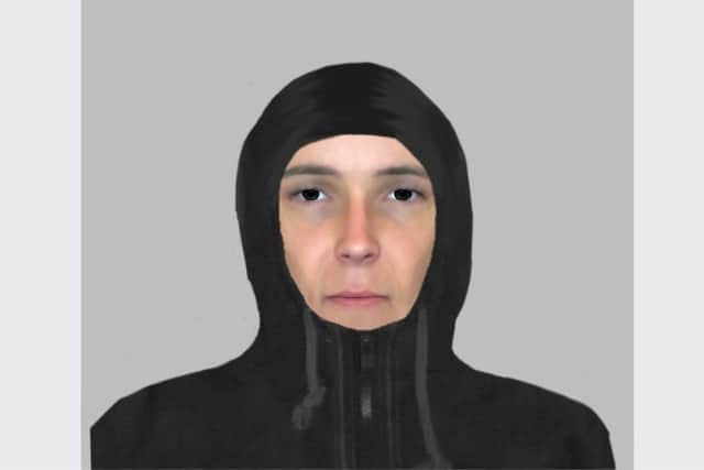 The witness has helped to produce the this e-fit image of a suspect police say they are keen to identify