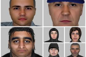 Police have released these E-fits in relation to incidents involving flashers that are alleged to have been carried out since May 2022