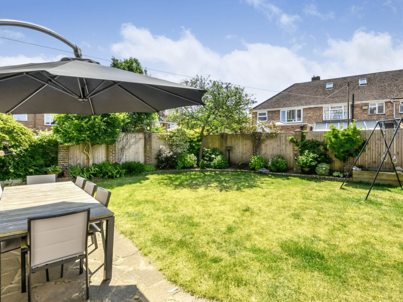 The back garden is also large and has lots of space to be utilized