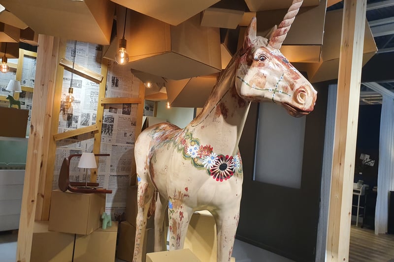 I found Attic Treasure after exploring the IKEA store for over 30 minutes and getting hints from the staff. Natasha Tallon is a valued member of IKEA Bristol's in-store design team, and she used the well-known Swedish emblem - the Dala Horse-  as inspiration for her unicorn.