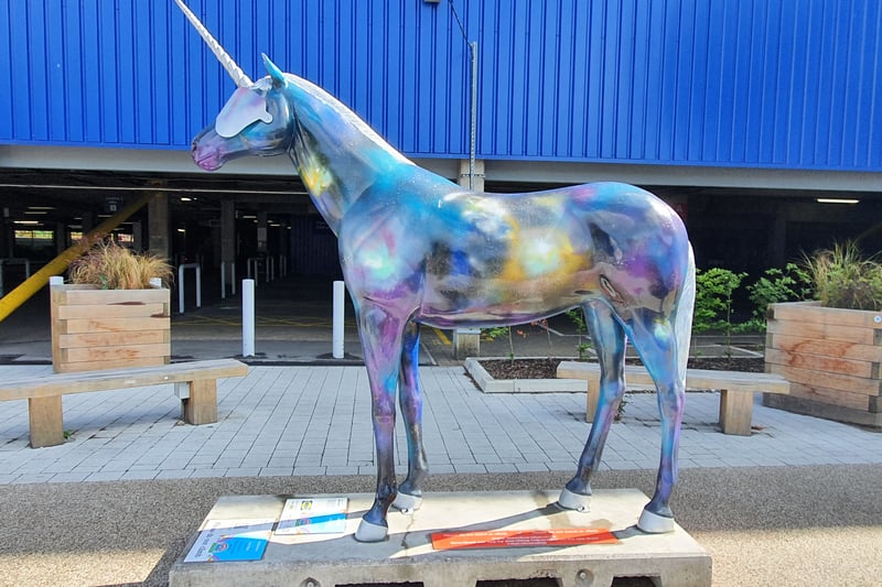 Lunacorn can be found in section C of IKEA's car park, next to a few unicorn foals painted by schools in Bristol. Amy Magee is an internationally renowned artist who won the Contemporary Artist of the Year, 2022 SME Awards and has been featured by British VOGUE and GQ.