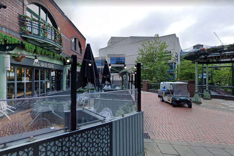 All Bar One is located on Brindleyplace, Newhall Street and New Street Station. The bar by the canal has a Google rating of 4.2 after 1,377 Google reviews.(Photo - Google Maps)