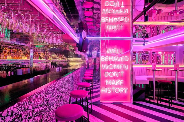 If the word fabulous was a bar, Tonight Josephine would be it! Draped in pink, glitter and neon signs, this bar is any girly girl's dream. With a wide range of fun cocktails that are 50% off for students from Sunday to Friday, and events such as themed bottomless brunches and karaoke, this bar is great value for money.