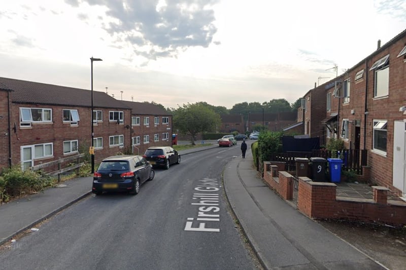 The joint-second highest number of reports of violence and sexual offences in Sheffield in May 2023 were made in connection with incidents that took place on or near Firshill Glade, Crabtree, with 13