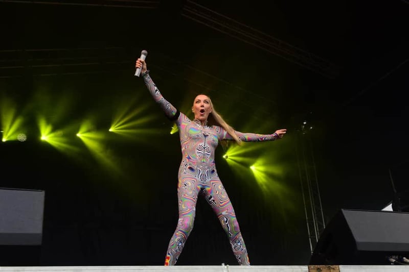 Whigfield got the crowd going with her hit Saturday Night.