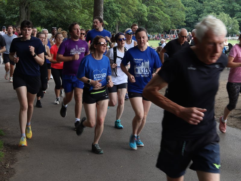 Dozens of runners turned out for the NHS birthday parkruns in Sheffield 