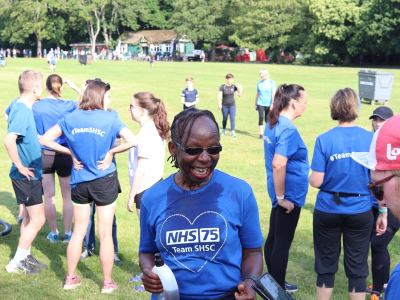 This smiley runner was one of dozens taking part across Sheffield 