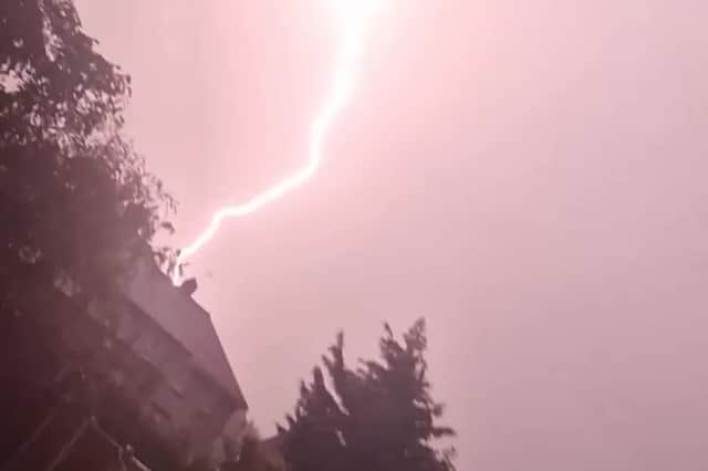 Picture of lightning striking in Southey last night taken by Stacey Louise Clarke