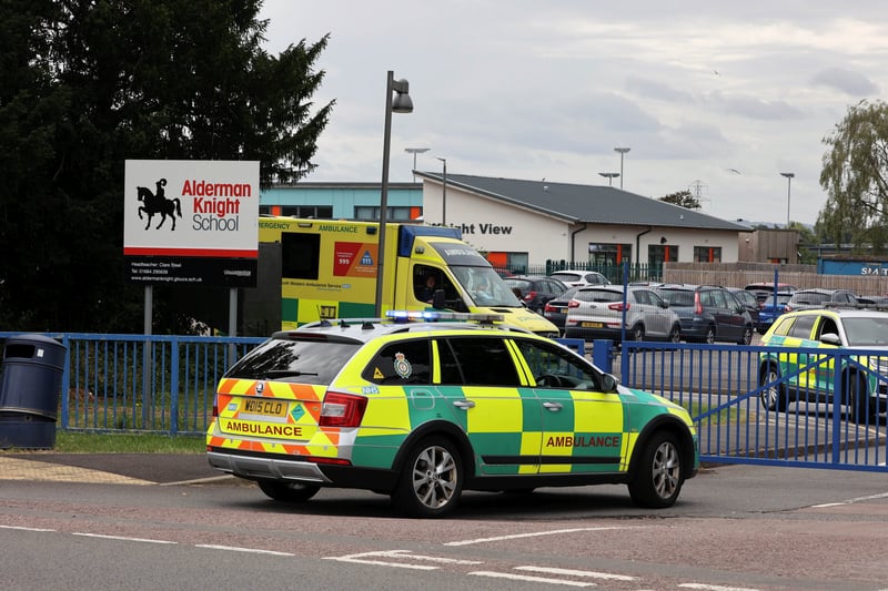 Emergency services were called to the school this morning after an adult was reportedly stabbed by a pupil at 9.10am.