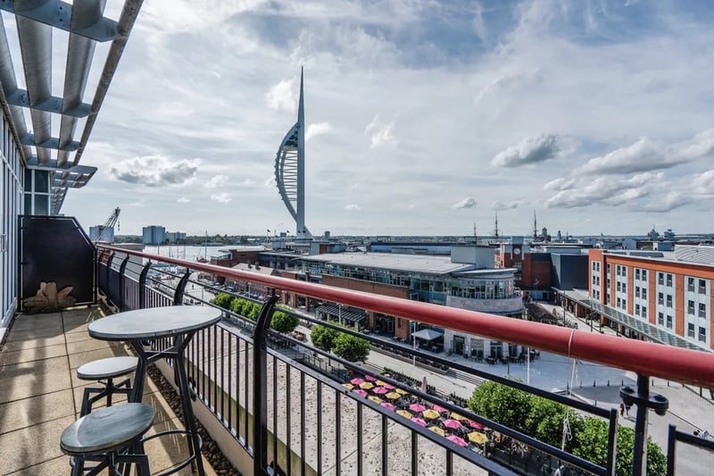 View of Spinnaker Tower from the balcony