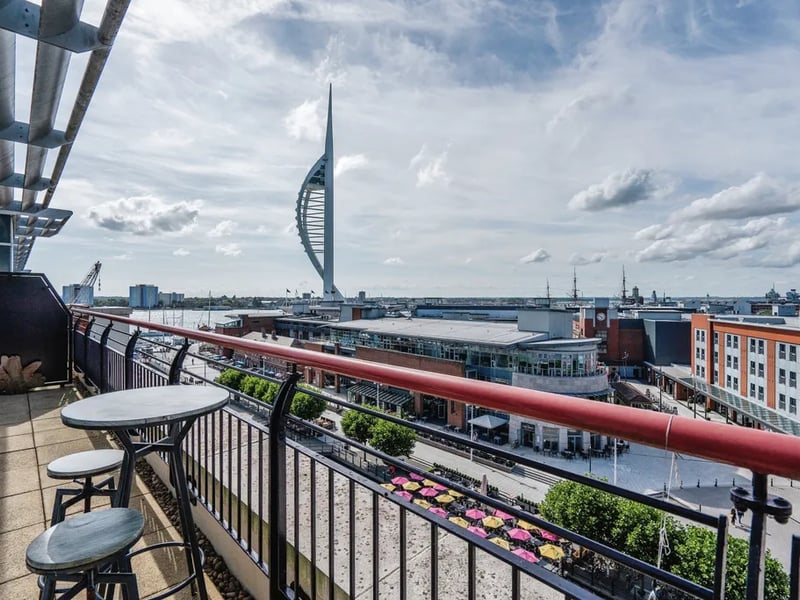 View of Spinnaker Tower from the balcony