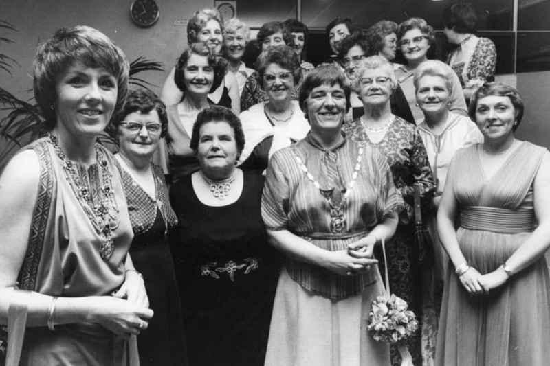 Pat Robinson, Mayoress of South Tyneside and her Charities Committee helpers, pictured at the Charities Ball held at South Shields Marine and Technical College. Remember this from 1977? Photo: Shields Gazette