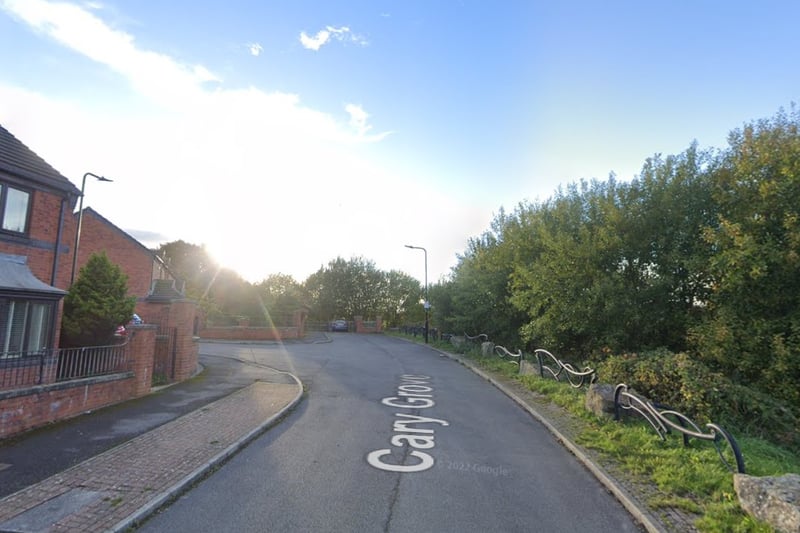 The joint-highest number of reports of antisocial behaviour in Sheffield in May 2023 were made in connection with incidents that took place on or near Cary Grove, Manor, with 8