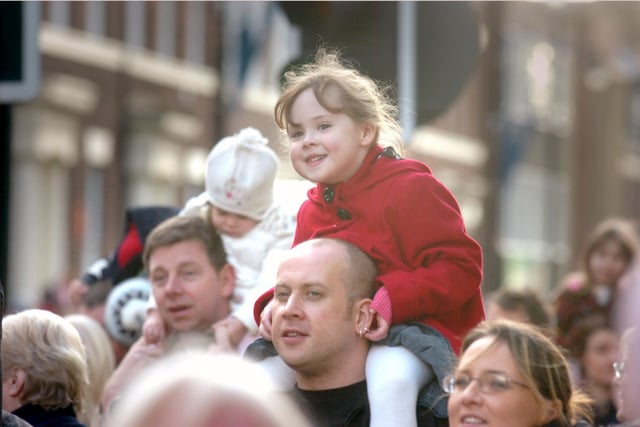 The wonder of a child's face at Christmas.
This smiling girl was hoping to get a glimpse of Father Christmas at the 2008 Yuletide Wishes parade in Sunderland.