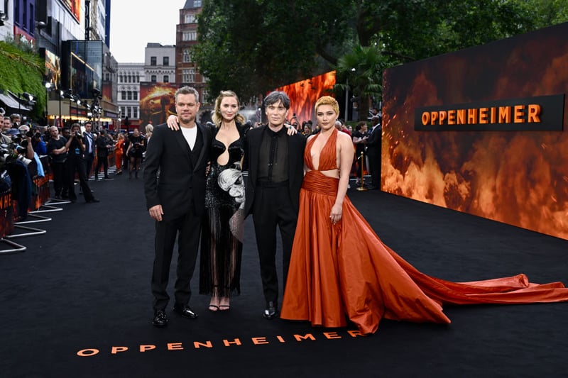 Matt Damon, Emily Blunt, Cillian Murphy and Florence Pugh attend the "Oppenheimer" UK Premiere at Odeon Luxe Leicester Square.