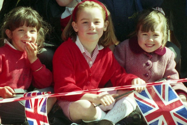 The crowds were huge when Queen Elizabeth ll came to the North Hylton Road Trading Estate in 1993.
But these flag-waving children had a great vantage point.
