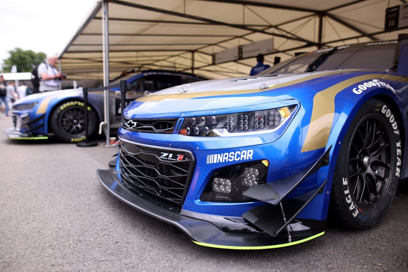 The NASCAR Garage 56 car on display in the paddock during Goodwood Festival of Speed at Goodwood on July 13, 2023 in Chichester, England. (Photo by Charlie Crowhurst/Getty Images)
