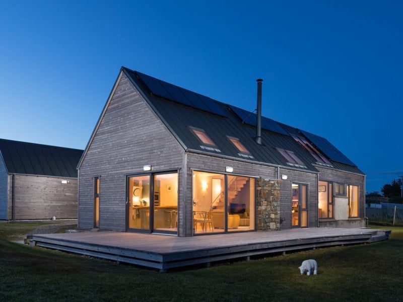 The award-winning, eco-friendly home sleeps up to four guests.