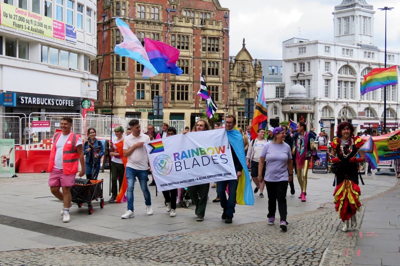 Before the Pinknic started, hundreds marched through the city centre for the LGBTQ+ Unity March. (Photo courtesy of @steelcitysnaps)