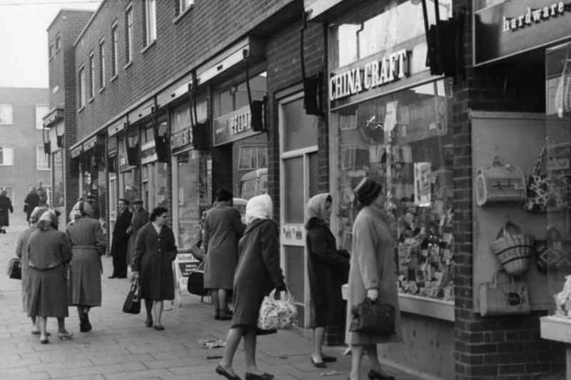 A flashback to November 1961 for this view of New Green Street. Do these shops bring back memories? Photo: Shields Gazette