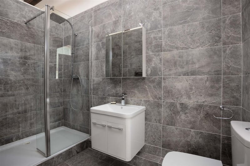 The stunning master ensuite with a large shower. (Photo by Monroe Estate Agents)