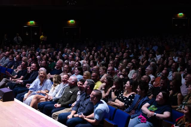 A barrel of laughs - over 2,000 attended the evening at Sheffield City Hall