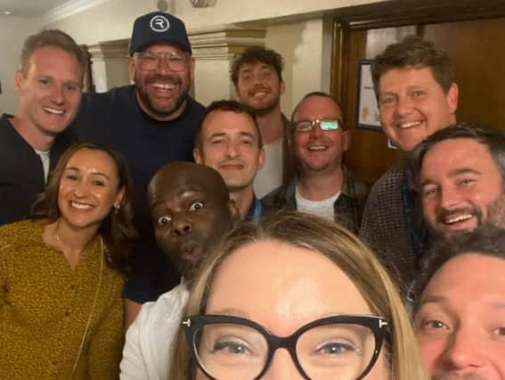 Top UK comedians posed for a selfie with The Children’s Hospital Charity staff and patrons, Dan Walker and Jessica Ennis-Hill