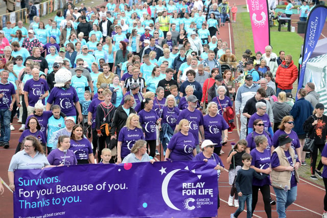 Annual Cancer Research UK Relay for Life at Monkton Stadium.