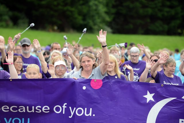 Crowds take on the walk together at Monkton Stadium