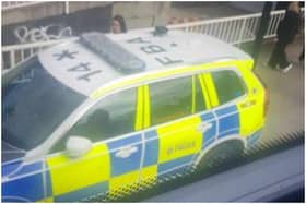 A picture of the police presence on Arundel Gate in Sheffield on July 17 where police and fire engines rescued a woman trapped underneath a vehicle in a car park following a collision.