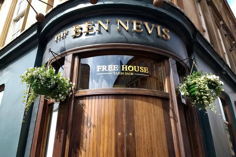 The Ben Nevis, the much-loved traditional pub on Argyle Street in Finnieston, also made an appearance on the Glasgow Bar Awards 2024 longlist.