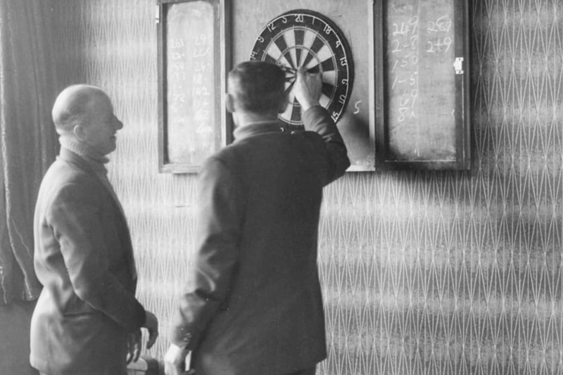 Cleadon and District Working Mens Social Club games room pictured 60 years ago. Photo: Shields Gazette