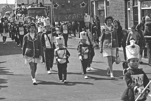 The little ones were marching proud with Ryhope All Stars in this Silksworth Carnival scene from 1979.