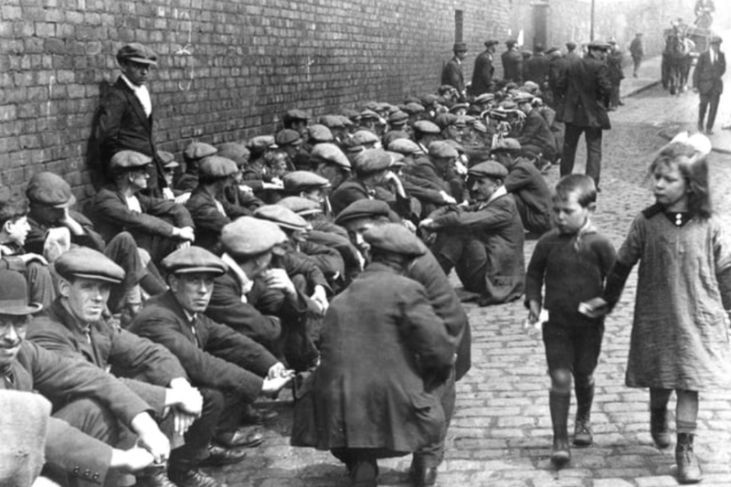 Waiting outside the St Hilda Colliery in South Shields in 1926. Photo: Shields Gazette