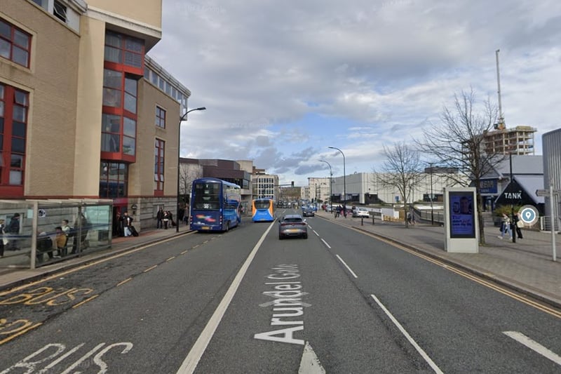 The joint second-highest number of reports of criminal damage and arson in Sheffield in May 2023 were made in connection with incidents that took place on or near Arundel Gate, Sheffield city centre, with 3