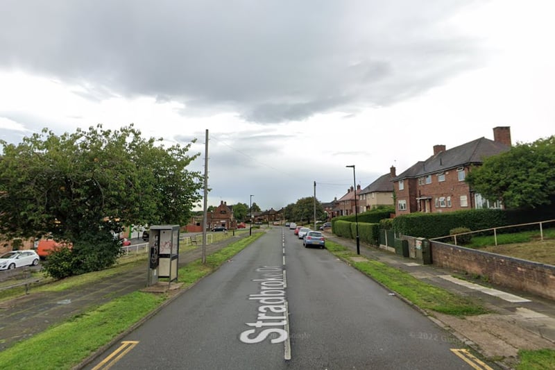 The highest number of reports of criminal damage and arson in Sheffield in May 2023 were made in connection with incidents that took place on or near Stradbroke Drive, Stradbroke, with 3