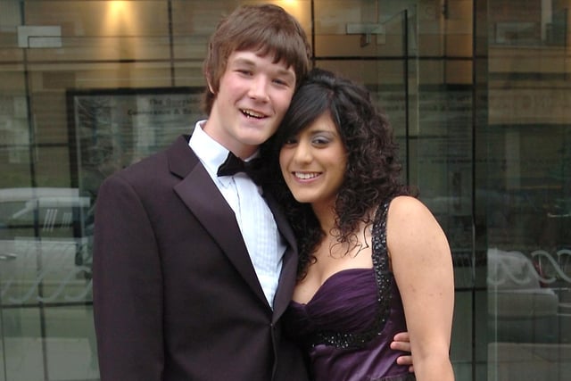 In the picture on their prom night.  We hope you are enjoying the trip back in time.