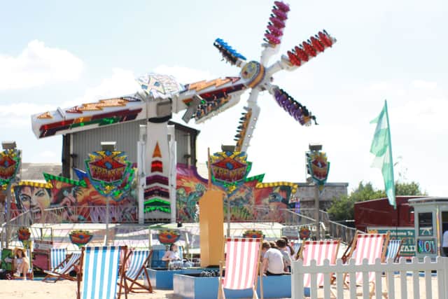 The Birmingham Beach and Digbeth Funfair will take place at the Smithfield Festival Site on Pershore Street in 2023. The fair is underway until August 29, lasting the duration of the school holidays. There’s going to be a number of water slides and water pools, sand, and hopefull, some sun too! (Photo -  Birmingham Beach and Digbeth Funfair 2023)