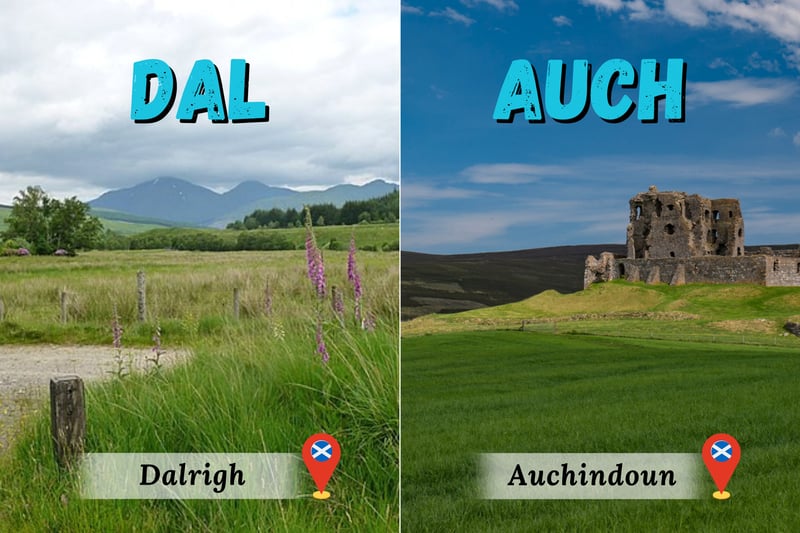 If you’re outstanding in your field then you may be in one of these (“ba-dum-tss”). Auch means field while Dal denotes a meadow which is a kind of field. Both examples have common Gaelic nouns. Dalrigh is anglicised from “Dail Rìgh” which means “King’s Field” - possibly because it was a battlefield in 1306 for Robert the Bruce, King of Scots. Auchindoun has that ‘doun’ for dùn which means fort. Thus, it is the field of the fort.