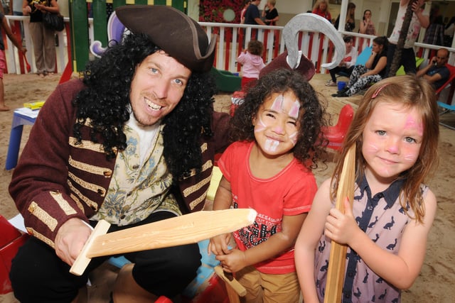 These children were enjoying the pirate themed day at the Bridges beach in 2013.