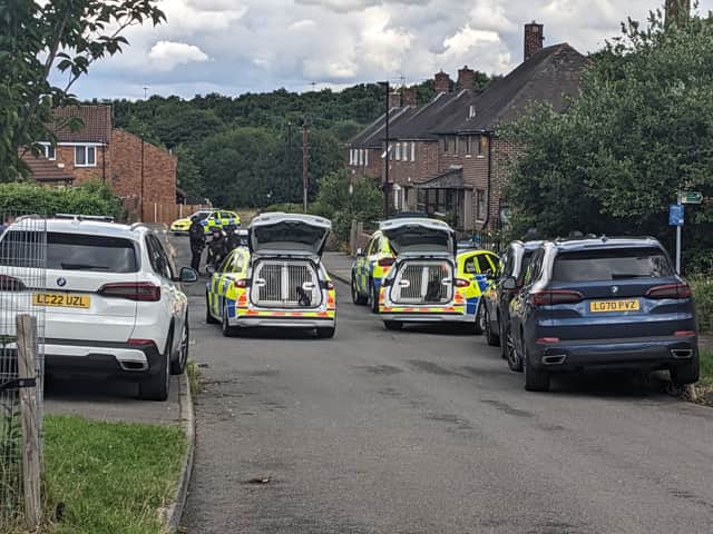 A 36-year-old man was arrested on Danewood Avenue, Manor, by officers in connection with suspected firearms-related criminality in Sheffield (Photo: Ollie Ratcliffe)